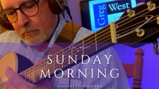 “Sunday Morning” fingerstyleguitar by GD West harmonics [upl. by Anillek271]