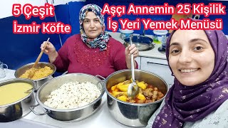 Aşçı Annemin 5 Çeşit İş Yeri Yemek Menüsü  İzmir Köfte Pirinç  Bulgur Pilavı Mercimek  Cacık [upl. by Nanoc252]