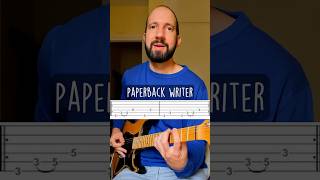 PAPERBACK WRITER TUTORIAL 🤩 BEATLES RIFF TAB [upl. by Ehudd80]