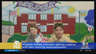 Students at Walpole middle school do daily newscast [upl. by Cotterell615]