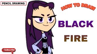 How to draw blackfire  Draw blackfire  Draw with shehzadi [upl. by Eceertal562]