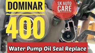 Dominar Coolant Mixing In Oil  Dominar 400  Water pump oil seal change  Dominar coolant issue [upl. by Peterus]