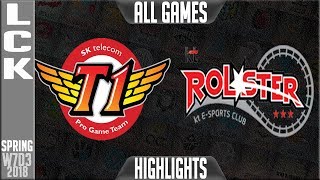 SKT vs KT Highlights ALL GAMES  LCK Week 7 Spring 2018 W7D3 SK Telecom T1 vs KT Rolster Highlights [upl. by Aytac105]