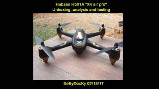 Hubsan H501A unboxing analysis and testing Courtesy Banggood [upl. by Darrill663]