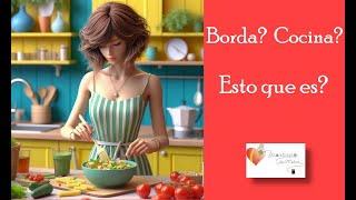 YO cocino TU bordas puntodecruz crossstitch cocinando ensalada [upl. by Heyer]