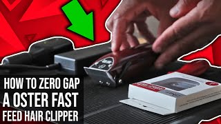 How to Zero Gap the Oster Fast Feed Replacing the cutting blade [upl. by Edik149]