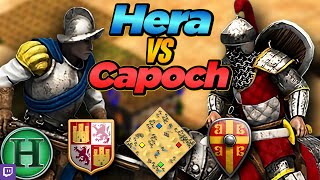 Spanish vs Byzantines  1v1 Arabia  vs Capoch  AoE2 [upl. by Yltsew]