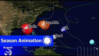 2023 Atlantic Hurricane Season Animation [upl. by Adrienne]