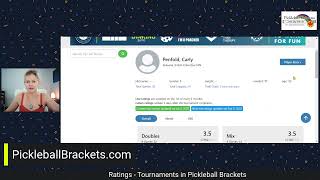 Ratings  Tournaments in Pickleball Brackets [upl. by Aiki]