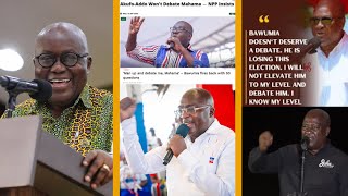 Stupid Mahama Jabs Bawumia on Debate call Nana Addo borefires back [upl. by Yllrebmik318]