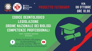 Progetto Tutorship  Codice Deontologico Legislazione Ordine e Competenze professionali [upl. by Dressler339]