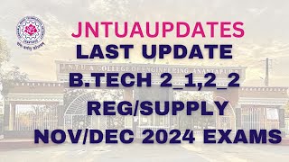 JNTUAIMPORTANT UPDATE FOR BTECH 2122 R23R20R19R15 NOVDEC [upl. by Llenrod]