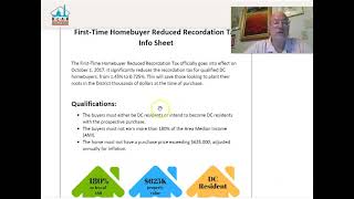 DC First Time Home Buyer Recordation Tax Credit [upl. by Ecirum81]