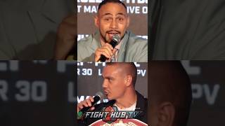 Keith Thurman amp Tim Tszyu TRADE SHOTS in FIERY argument at press conference [upl. by Kacerek]