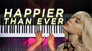 Billie Eilish  Happier Than Ever Piano Cover [upl. by Eilyk406]