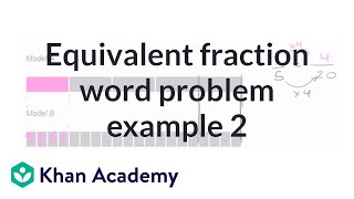 Equivalent fraction word problem example 2  Fractions  PreAlgebra  Khan Academy [upl. by Norword]