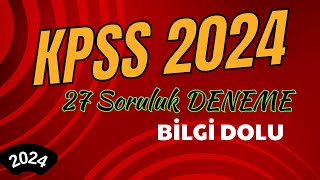 54 KPSS 2024  Lisans ve Önlisans  27 Soruluk Deneme Sınavı  Tarih  Ali Gürbüz [upl. by Hiram620]