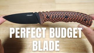 TOP PICK BEST BUDGET FIXED BLADE UNDER 40 COAST F401 KNIFE REVIEW [upl. by Schnabel]