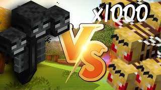 ¡MIL ABEJAS CONTRA UN WITHER ¿QUIÉN GANARÁ  Minecraft Java  MeguDraw [upl. by Eiliab]