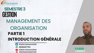 Management des organisations S3 Gestion Partie 1 [upl. by Adaj]