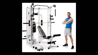 Marcy Smith Cage Combo Machine with Workout Bench and HeavyDuty Total Body Strength Weight [upl. by Sheehan]