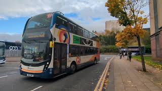 Bus after bus at Buchanan Street Bus Station Glasgow [upl. by Aikrahs]