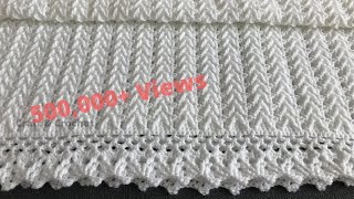 Easy crochet baby blanket craft amp crochet blanket pattern amp border 4525 [upl. by Nnazus]