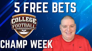 NCAAF Championship Week  Saturday 5 Free Betting Picks amp Predictions  12223 l Picks amp Parlays [upl. by Curtice299]