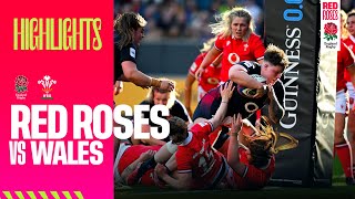 Eighttry England  Red Roses v Wales highlights [upl. by Aketal]