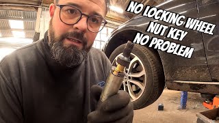 locking wheel nut removal using laser tool 8109 [upl. by Aneerol]