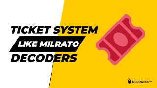 How To Make Ticket System Like Milrato  Discordjs v13  DECΩDERS™ [upl. by Boylan27]