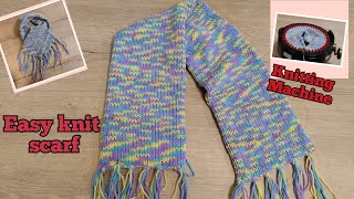 Easy Knit Scarf  AddiSentro Knitting Machine Tutorial [upl. by Trevethick]