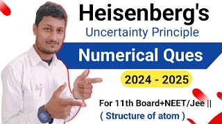 Only Numerical Questions based on Heisenbergs Uncertainty Principle  Chemistry 11th [upl. by Euqinoj]