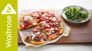 Polenta Pizza Margherita  Waitrose [upl. by Allina632]