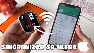 S9 ULTRA TUTORIAL SINCRONIZAR APP NO IPHONE  COLOCAR FOTO NA TELA DO SMARTWATCH [upl. by Dorotea]