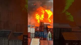 Massive Fire Breaks Out on Maersk Container Ship Off Indian Coast [upl. by Charlton]