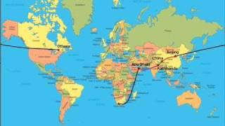 Route around the world in 47 days [upl. by Hamrnand]