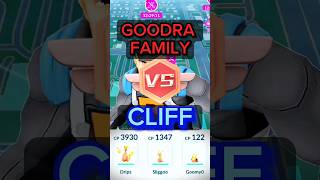 Goodra VS Rocket Leader CLIFF  pokemongo shorts gaming [upl. by Zanze]