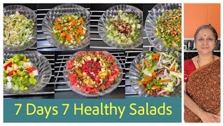 7 Days 7 Salads l Weight Loss Recipes I Diet Salads I Diabetic DietI Summer Special I [upl. by Adnocahs]