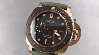 Panerai Luminor Submersible 1950 Bronzo PAM 968 Panerai Watch Review [upl. by Enois]