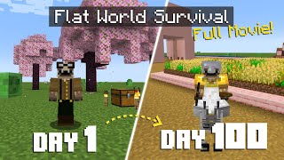 I Survived 100 Days on a Flat World with Nothing but a Bonus Chest… Again FULL MOVIE [upl. by Amberly]