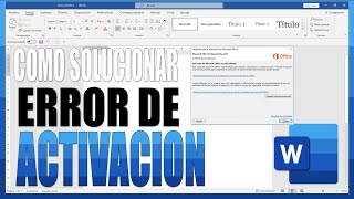 CÓMO ACTIVAR MICROSOFT OFFICE 2024 WORD POWER POINT EXCEL VISIÓN ERROR DE ACTIVACIÓN [upl. by Nehepts]