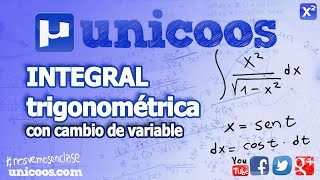 Integral trigonómetrica con cambio de variable seno BACHILLERATO [upl. by Aleyak]