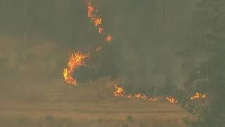 Raw video Sky 8 flies over Riverside Fire near Estacada Oregon [upl. by Aisa]