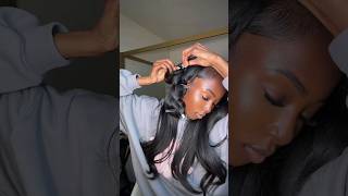 Pin curls on light yaki sewin sewin naturalhairstyles blackgirlhairstyles versatilesewin [upl. by Fillander]