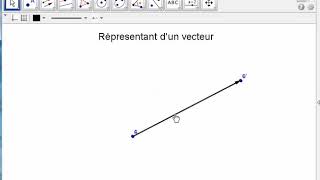 Représentant dun vecteur avec GeoGebra Classe de seconde [upl. by Attena]