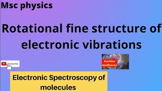 Rotational fine Structure of electronic vibrations  electronic spectroscopy of moleculesg aruldas [upl. by Shute]