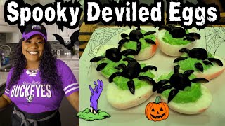 How To Make Spooky Deviled Eggs [upl. by Nylhtiak780]