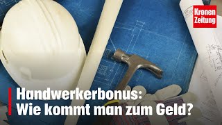 Bis zu 2000 Euro  so bekommt man den Handwerkerbonus  kronetv NEWS [upl. by Hootman]