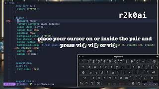 vim neovim howto edit the content of a pair of parentheses brackets or braces [upl. by Sitof]